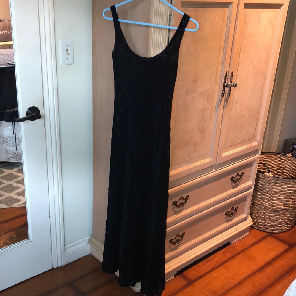 Black long dress, S